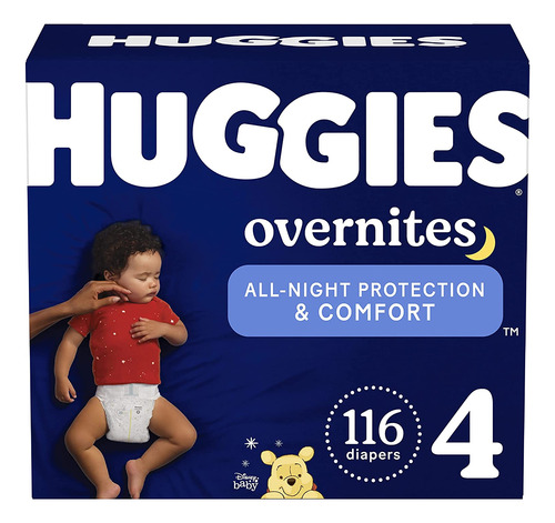 Huggies Overnites Nighttime Baby Pañales Tamaño 4 (22-37 Lib