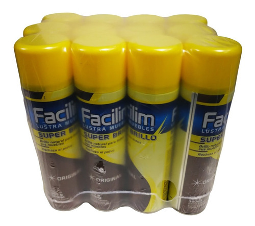 Lustramuebles En Aerosol Facilim 360 Ml Económico Pack X 24