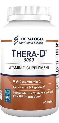 Theralogix Thera-d 6000 Suplemento De Vitamina D 90 Tabletas