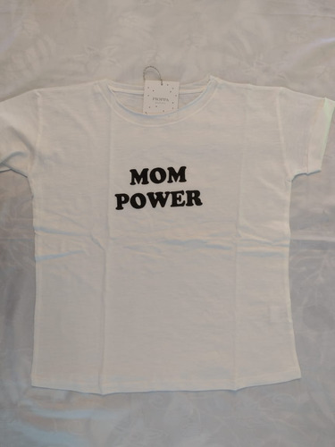 Remera Mom Power Pioppa. Talle U. Sin Uso!!!   