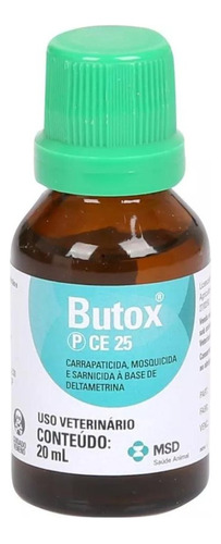 Butox 20 Ml Veneno Pulgas Carrapatos Moscas Faz Até 20litros