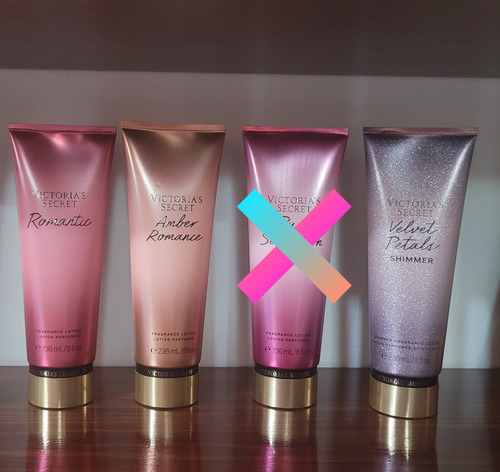 Combo 2 Cremas Victoria Secret + Bolsita Victoria Secret Amber Romance Y Velvet Petals