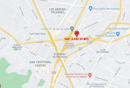 Imagen 4 de 8 de Terreno Heroes De Tecámac Sup. 3,432.33 Mts
