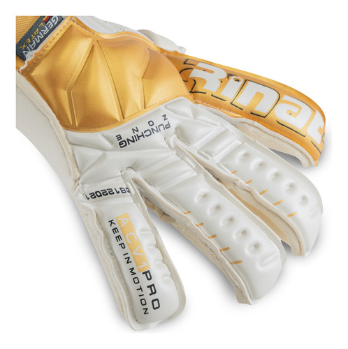 Guante De Portero Rinat Acv1 Pro Adulto Blanco Oro.