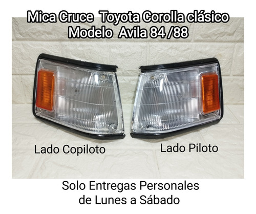 Mica Cruce Toyota Corolla Avila 84 /88 El Par