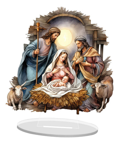 Letrero Acrílico De Natividad, Decoración Navideña