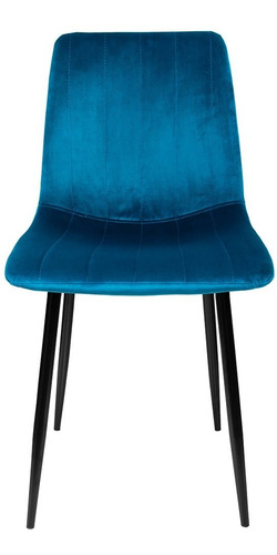 Imagen 4 de 8 de Set 2 Sillas Eames Tapizado Terciopelo Vintage Comedor Sala
