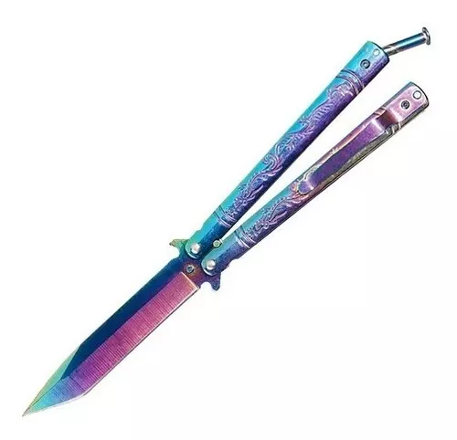 Navaja Mariposa Tornasol Balisong Acero Inxidable Lion Tools