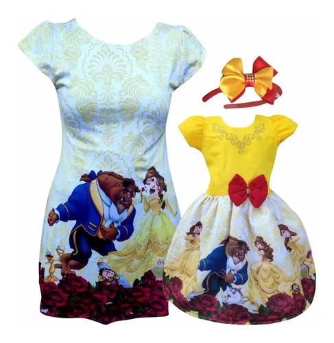 Vestido mae e filha bela cheap ea fera