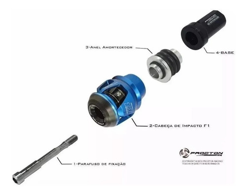 Imagem 4 de 5 de Slider Procton F1 Kawasaki Z1000 2011 A 2022 Preto Brilhante