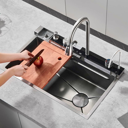 Bacha De Cocina Inteligente Extensible Cascada Lavacopa