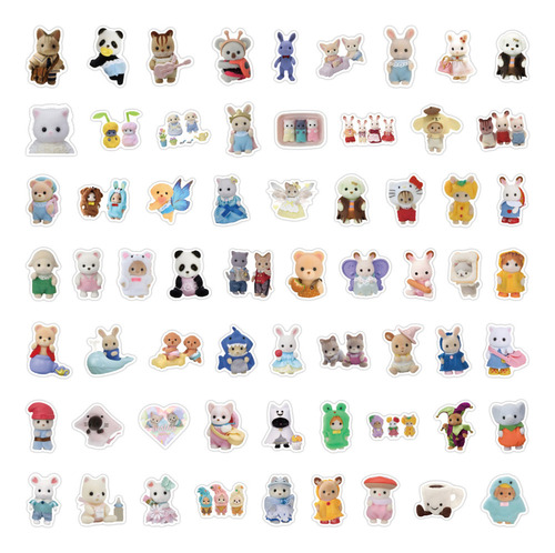 - 120 Stickers Ternurines Sylvanian Pegatinas Calico Calcoma