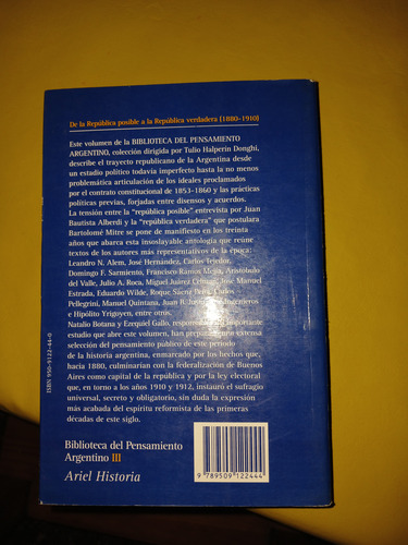 De La Republica Posible A La Verdadera (botana Y G (Usado)