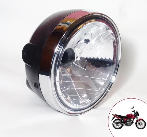 Farol Cg 150 Titan Fan 2004 2005 2006 2007 2008 Aro Cromado