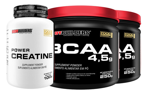 Kit 2x Bcaa 250g + 1x Creatina 100g Promoção Barato Original