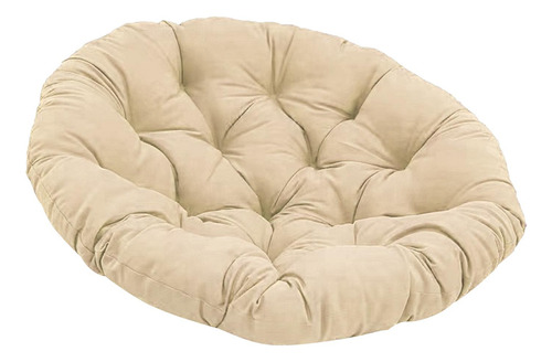 2 Cojín De Asiento Acolchado Redondo De 50 Cm, Cojín Caqui