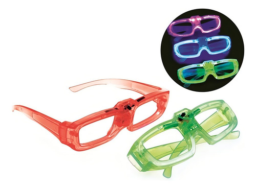 Gafas LED Neon Rave con destellos de colores surtidos, 40 unidades