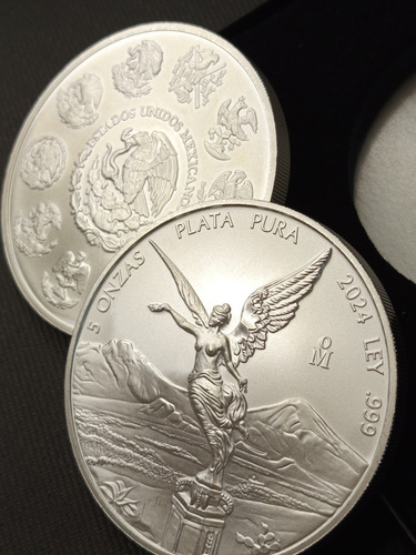 Moneda Conmemorativa Libertad 5 Onzas Plata 999 México 2024