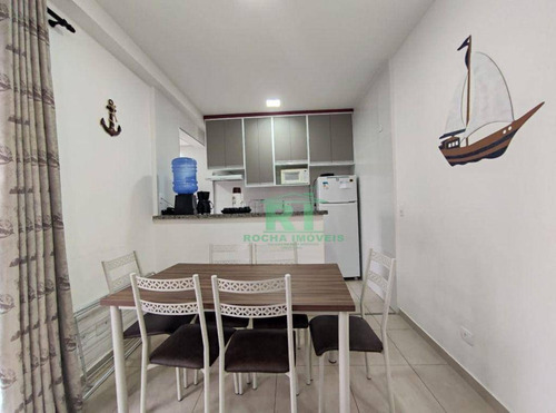 Imagem 5 de 20 de Flat Na Praia, Reformado, Beira Mar, Vista Para O Mar, Área De Lazer, 2 Dormitórios Sendo 1 Suíte, 2 Vagas De Garagem, Pitangueiras, Guarujá/sp - Fl0060