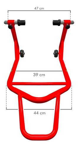 Imagem 3 de 10 de Cavalete Universal Traseiro Moto Nxr Bros 160 Xre 190 300