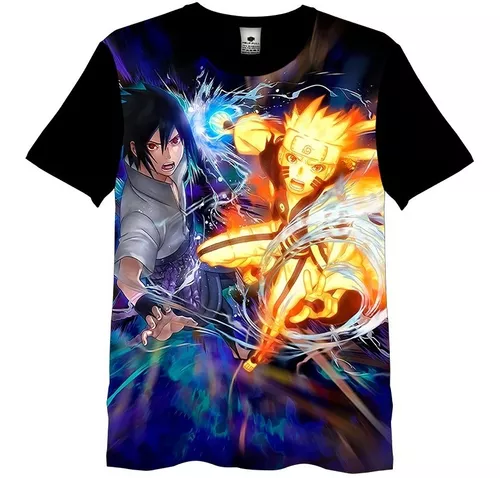 Camisa Camiseta Full 3d Bandana Naruto Sasuke Anime Desenho - HELP