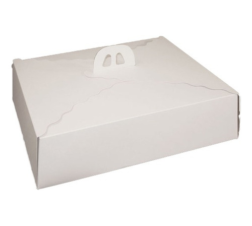 Caja Torta Grande Rectangular Blanca 45x35x12 (5 Unidades) 