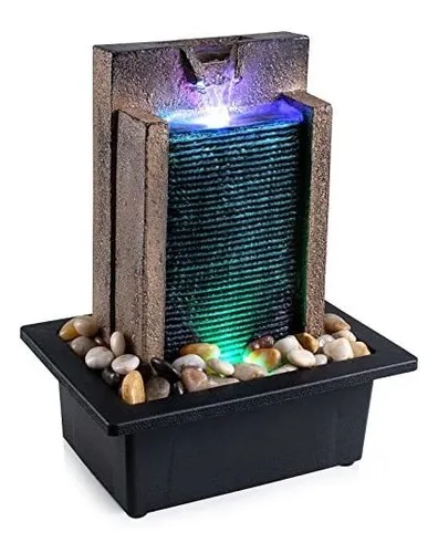 comprar Fuente De Mesa Cascada Rocas De Río Luces De Colores Estilo