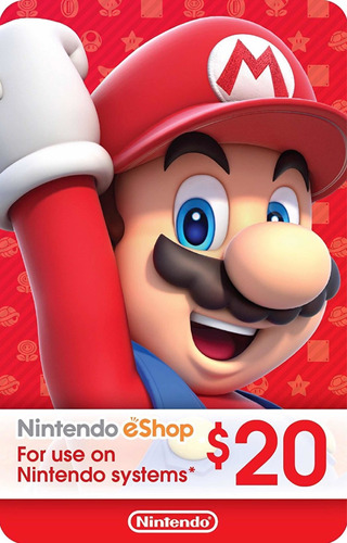 Tarjeta Card Nintendo Eshop Card Prepago Switch Us$20