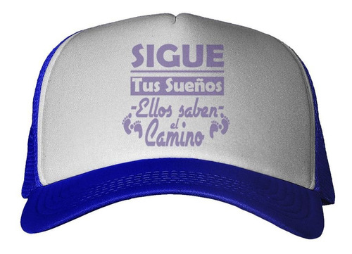 Gorra Frase Sigue Tus Sueños Purpura Pies Walk