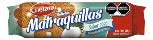 Galleta Cuetara Matraquillas Sabor Coco 145 G
