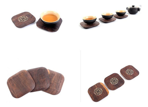 6 Unids Melamine Cup Coaster Vajilla Placemat Oficina De Té