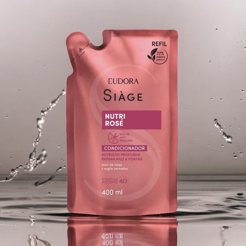 Shampoo Nutri Rosé Anti Tesoura 400 Ml - Refil