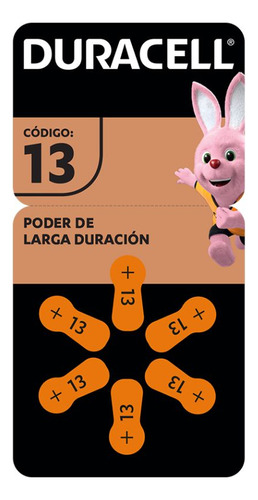 Pack 60 Pilas Duracell Audífono Tamaño 13