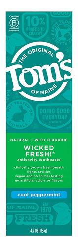 Toms Of Maine Toothpaste Wicked Fresh Con Flúor Natural 133g