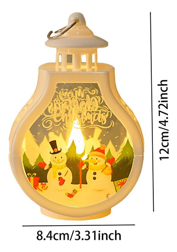Linterna Led Navideña De Noche, Linterna Iluminada De