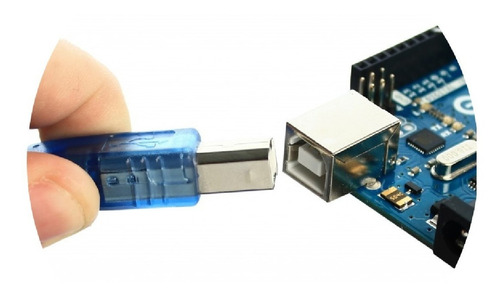 Placa Uno Smd Com Cabo Usb E Fonte 9v (compatível Arduino)