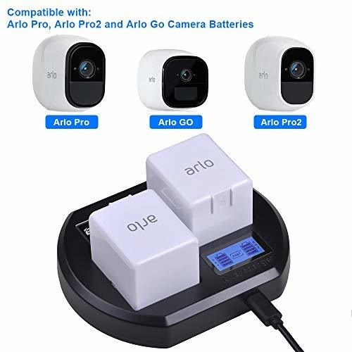 Rapid Lcd Display Usb Dual Bateria Charger For Arlo Pro