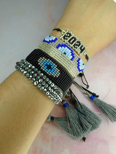 Brazaletes Pulseras De Moda Tejidos Miyuki Mostacilla Checa 