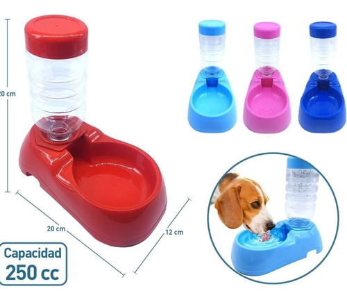 Bebedero Perros Y Gatos Plásticos 250ml 