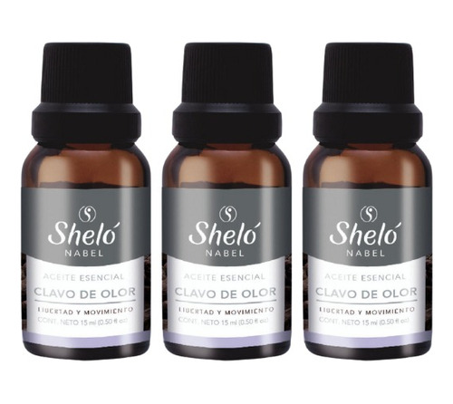 3 Pack Aceite Esencial Clavo De Olor Shelo