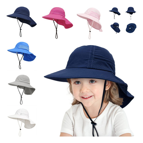 Sombrero De Pescador For Niños Y Niñas, Sombrero De Playa D