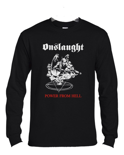 Polera Ml Onslaught Power From Hell Metal Abominatron