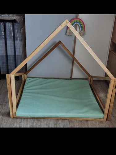 Casita De Madera Para Niños Con Colchoneta 