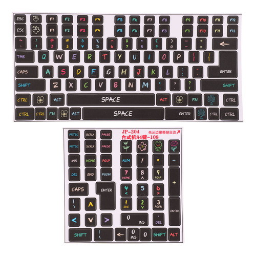 Pegatina Para Teclado De Juegos, 2 Unidades, Pegatinas Decor