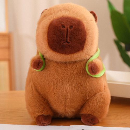 Bonito muñeco de peluche Capibara, regalo de cumpleaños con colores fijos