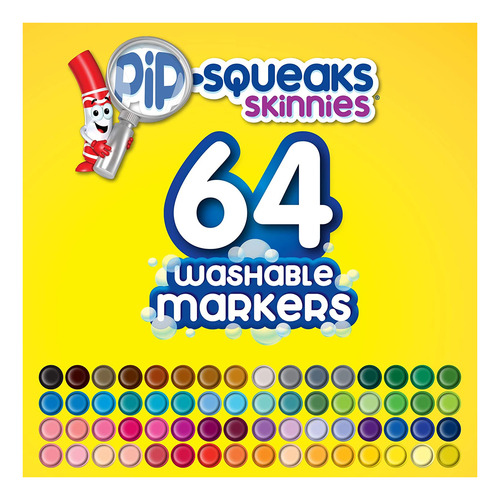 Rotuladores Lavables Crayola Pipsqueaks Skinnies, 64 Unidade