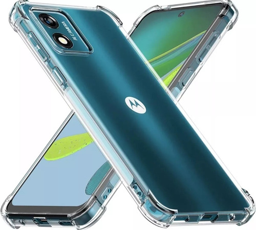 Funda Transparente Para Motorola E13 + Vidrio Templado 