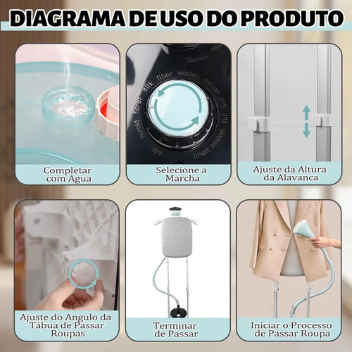 Passadeira A Vapor Vertical 127v Com Suporte E Mangueira