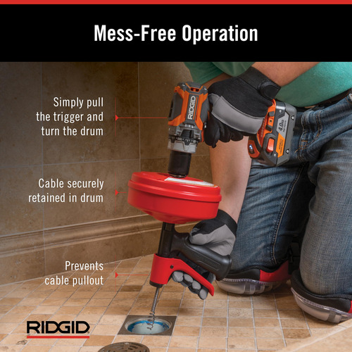 Máquina Limpiadora De Desagües Ridgid 57043 Power Spin+ De 6