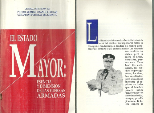 General Pedro Rangel Discurso 1991 174 Años Del Estado Mayor